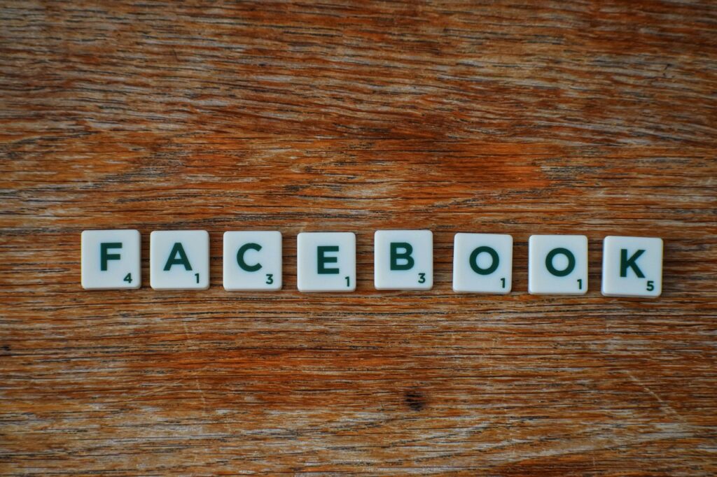 scrabble, words, wood, wooden, social media, facebook, brown facebook, brown social, brown media